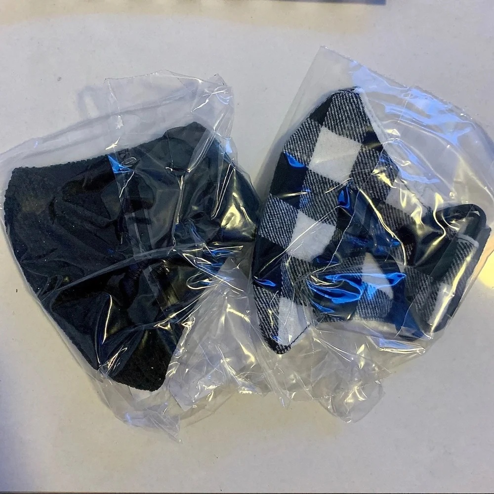 Lele Sadoughi SET OF 2 BLACK TIE KIDS' FACE MASKS, NWT